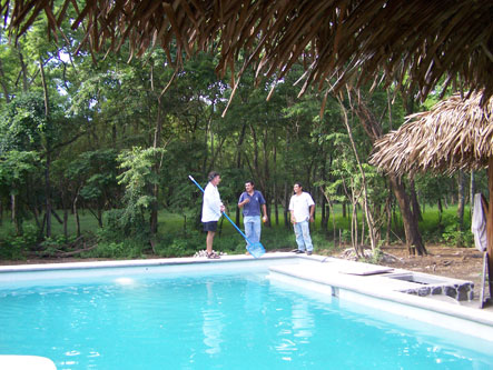 the pool